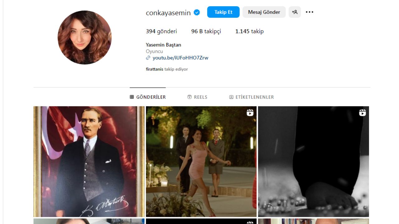 Yasemin Baştan İnstagram Hesabı
