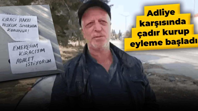 Burdur'da Emekli Kiracı, Fahiş Kira Artışına Çadır Kurarak Başkaldırdı