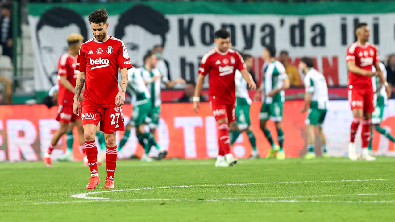 9 Kişi de Olsa Konyaspor'a Yeter Beşiktaş 1-0 Mağlup